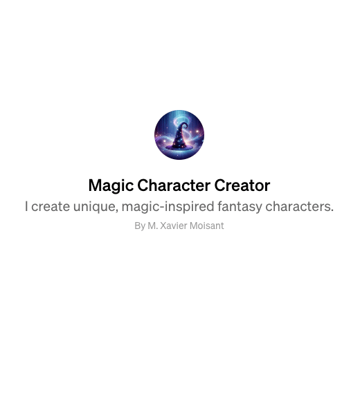 Icon of Magic Character Creator GPT